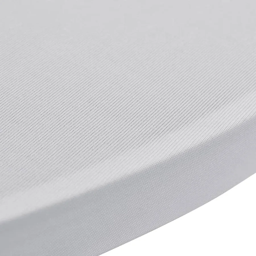 Housse de table Ø 70 cm Blanc extensible 2 pcs - 4
