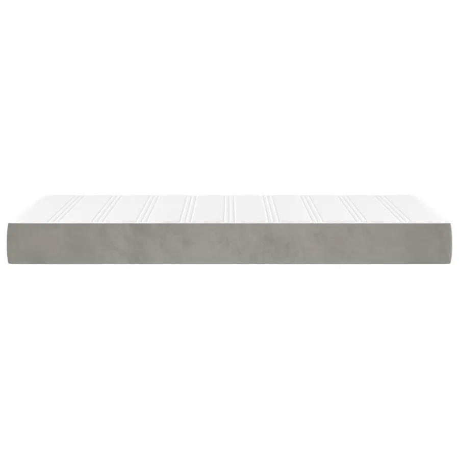 Matelas de lit à ressorts ensachés fermeté moyenne Gris clair 90x190x20 cm - 4