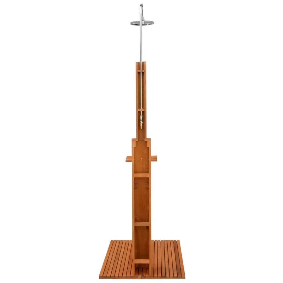 Douche extérieure Bois d'eucalyptus et acier - 4