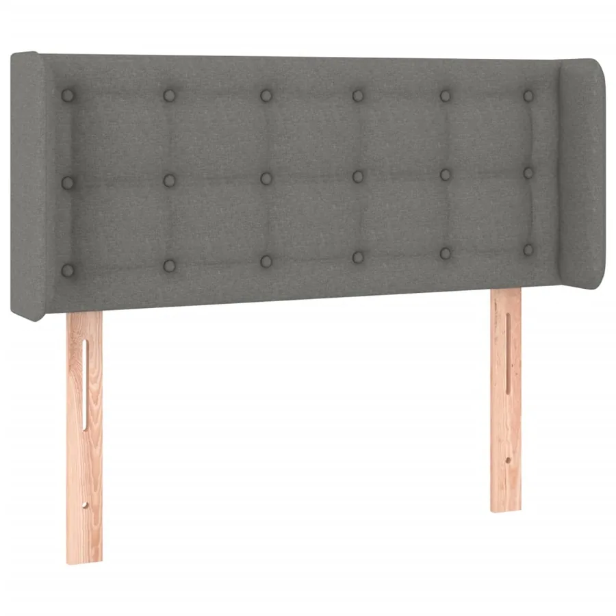 Tête de lit à LED Gris foncé 103x16x78/88 cm Tissu - 3