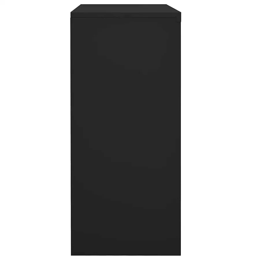 Armoire de bureau porte coulissante Anthracite 90x40x90cm Acier - 4