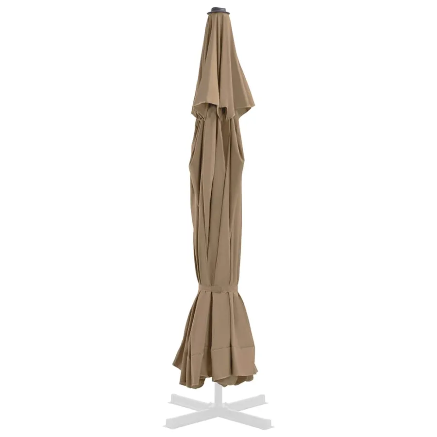 Tissu de remplacement pour parasol d'extérieur Taupe 515 cm - 4