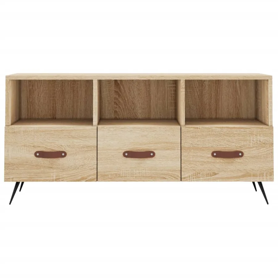 Meuble TV chêne sonoma 102x36x50 cm bois d'ingénierie - 5