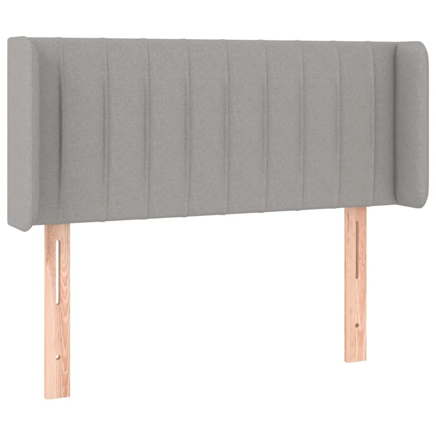Tête de lit avec oreilles Gris clair 103x16x78/88 cm Tissu - 2