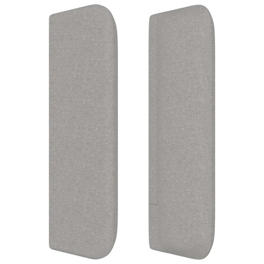 Tête de lit avec oreilles Gris clair 103x16x78/88 cm Tissu - 4
