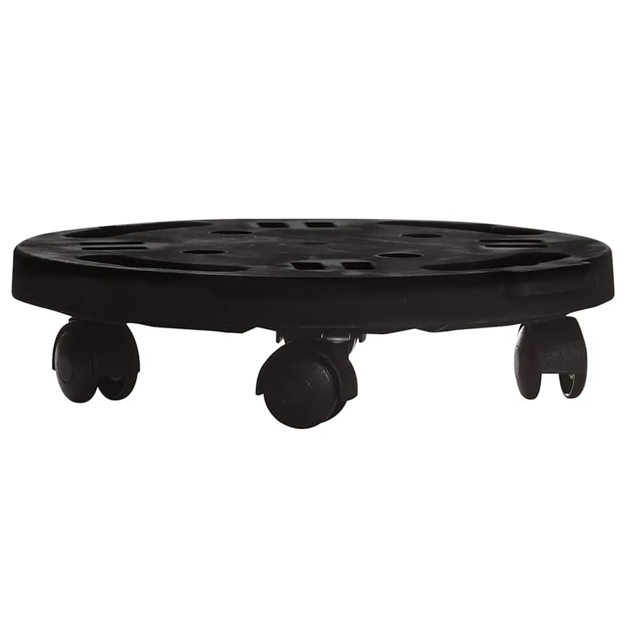Chariots à plantes avec roues 5 pcs Diamètre 30 cm Noir 170 kg - 3
