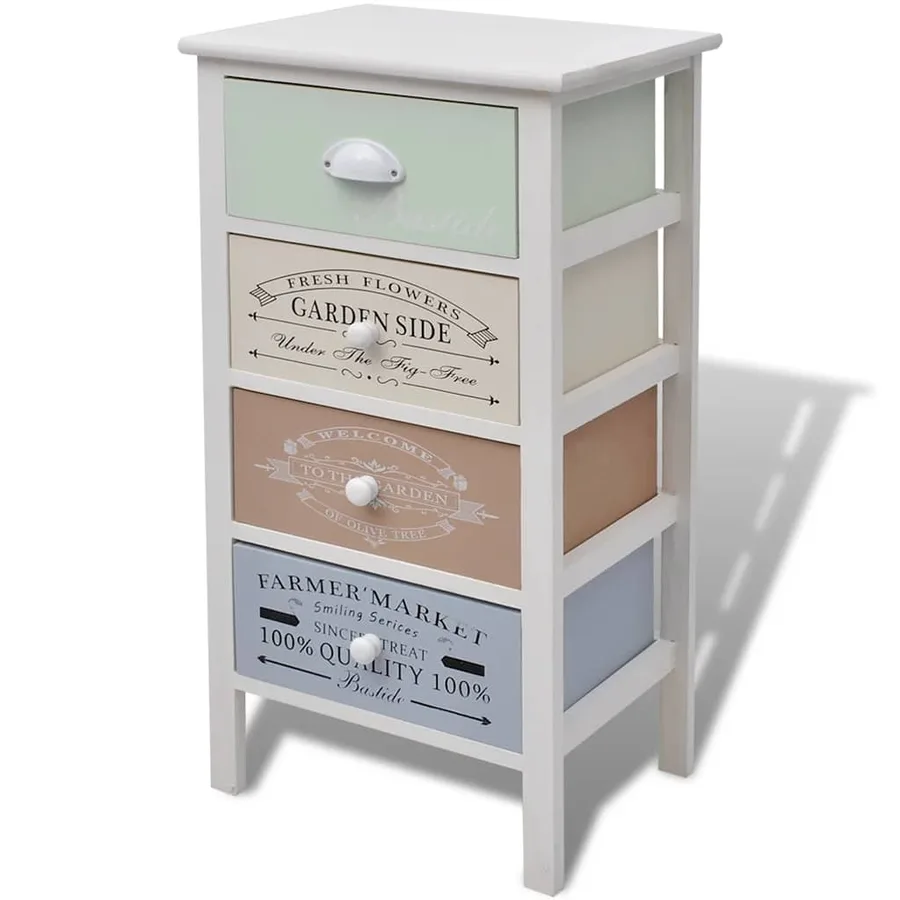 Armoire de rangement en style français 4 tiroirs Bois - 2