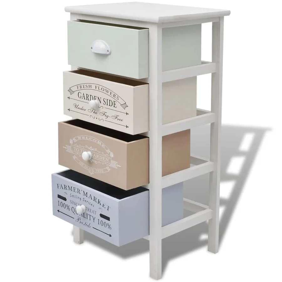 Armoire de rangement en style français 4 tiroirs Bois - 4