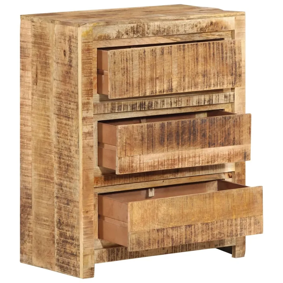 Armoire à tiroirs 60x33x75 cm Bois massif de manguier - 3
