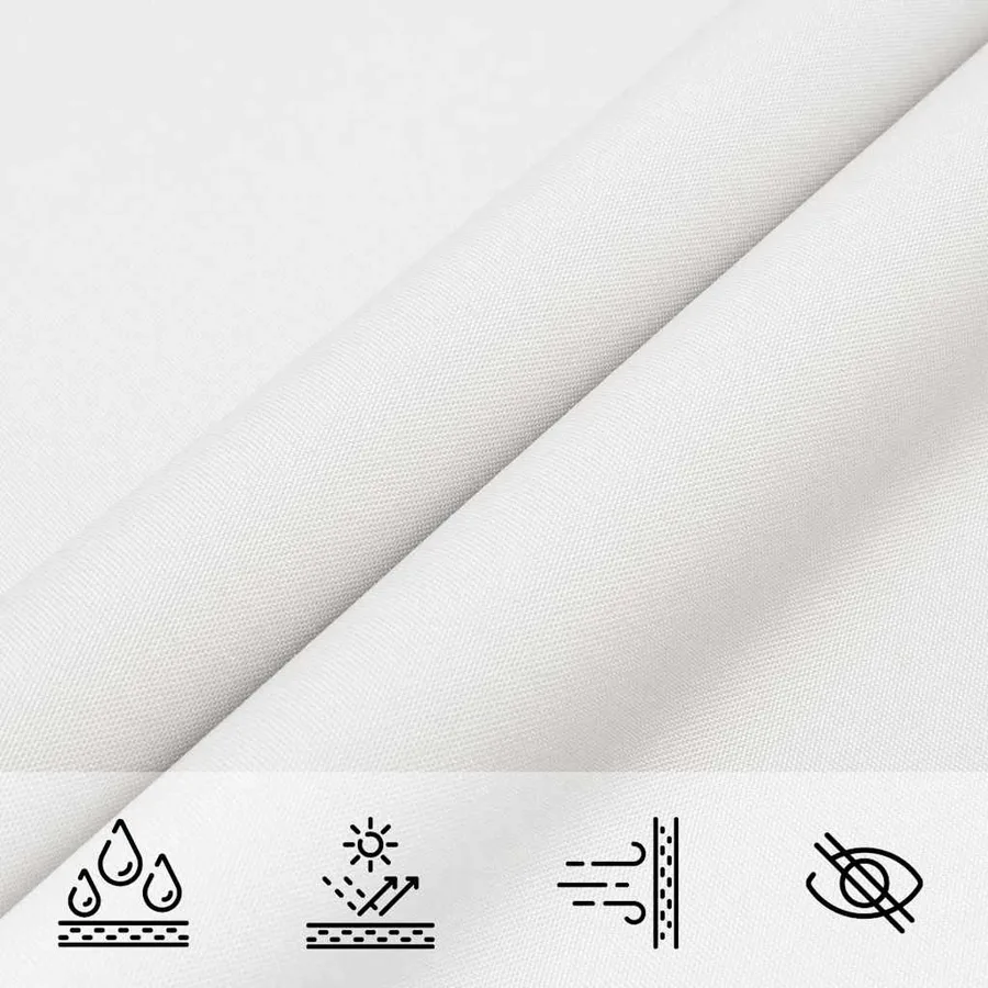 Voile de parasol Tissu Oxford carré 6x6 m Blanc - 7