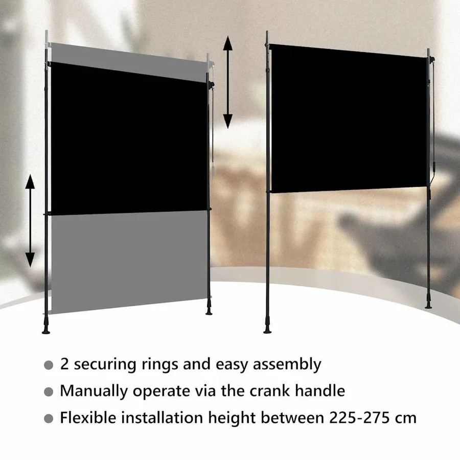 Store roulant d'extérieur 150 x 270 cm Anthracite - 9