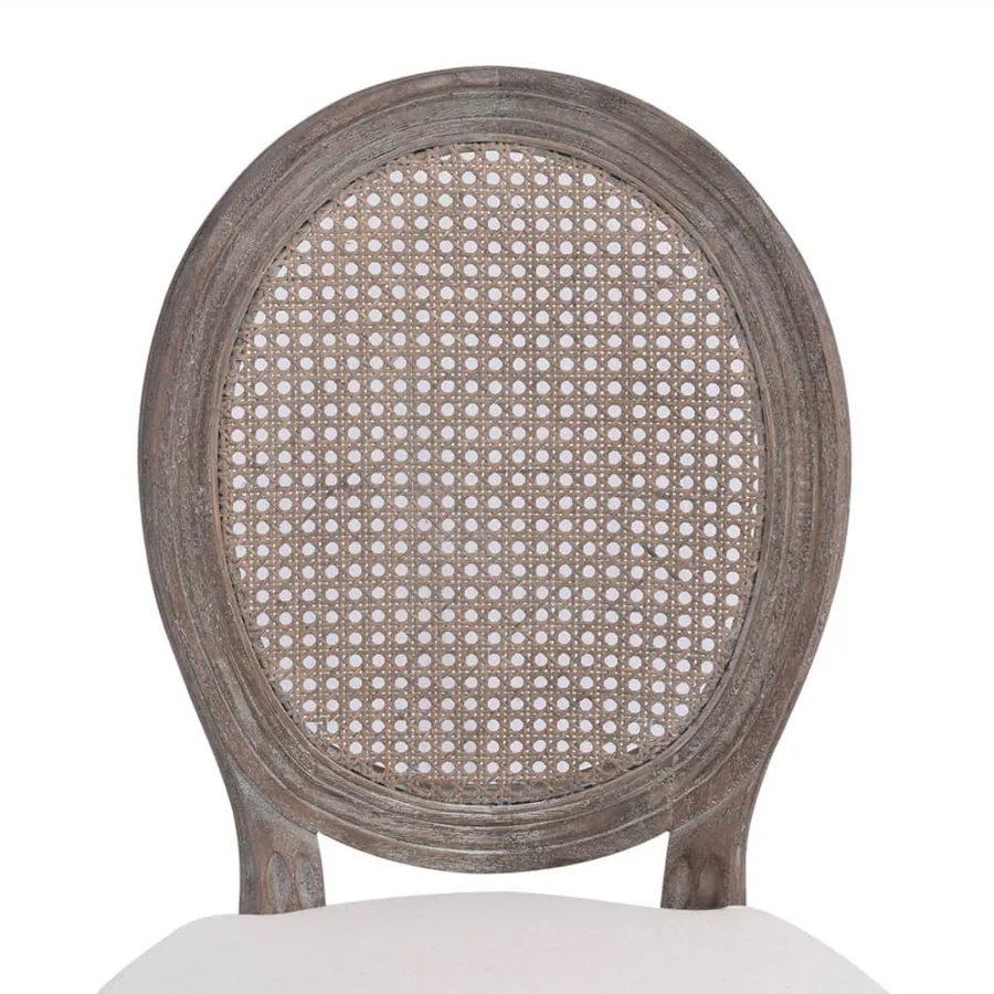Chaises à manger lot de 2 crème tissu - 5