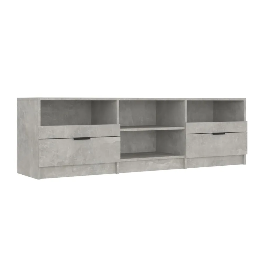 Meuble TV Gris béton 150x33,5x45 cm Bois d'ingénierie - 2