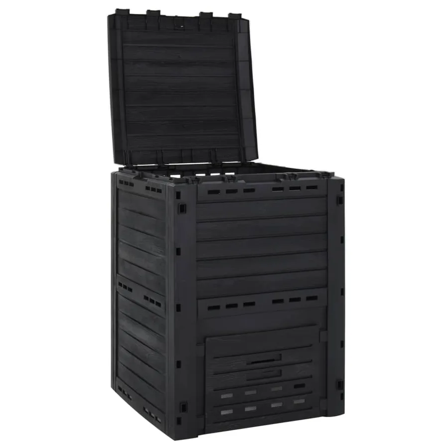 Composteur de jardin Noir 280 L Polypropylène - 4