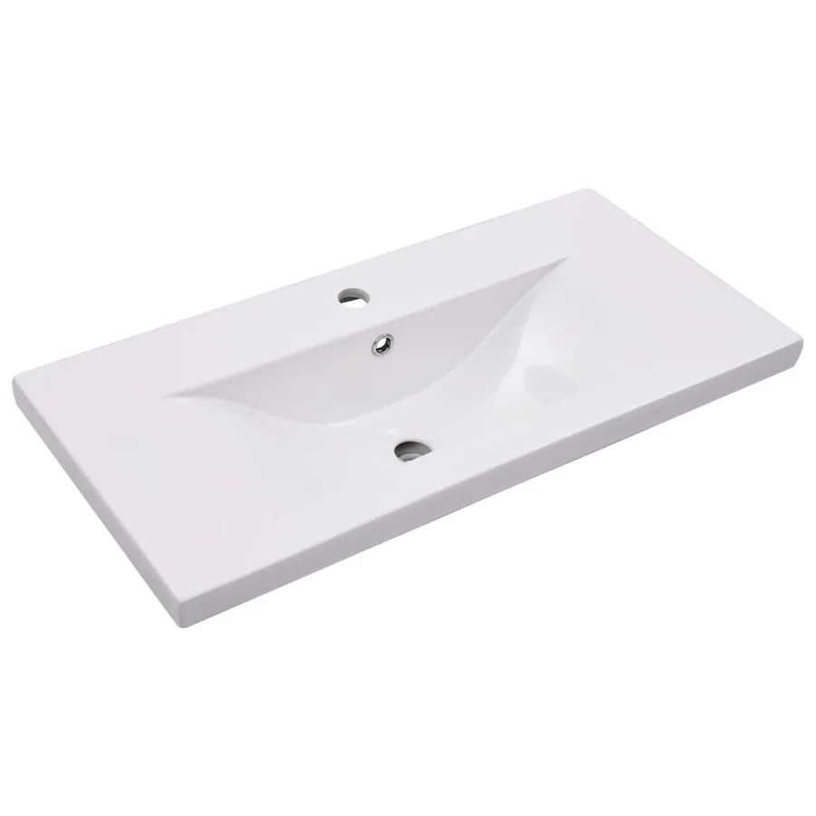 Armoire d'évier avec lavabo intégré Blanc Aggloméré - 10