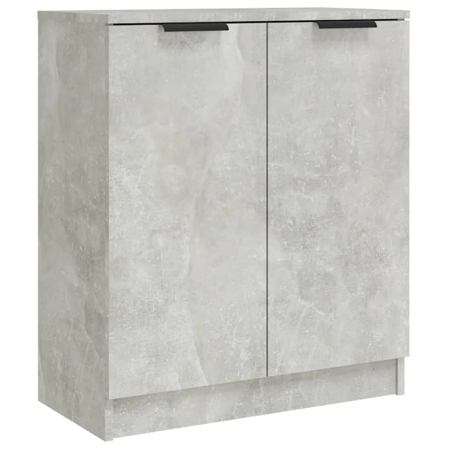 Buffets 2 pcs Gris béton 60x30x70 cm Bois d'ingénierie - 3