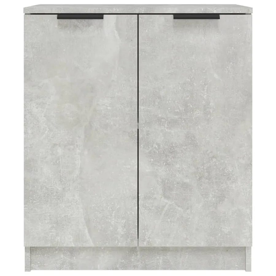 Buffets 2 pcs Gris béton 60x30x70 cm Bois d'ingénierie - 4