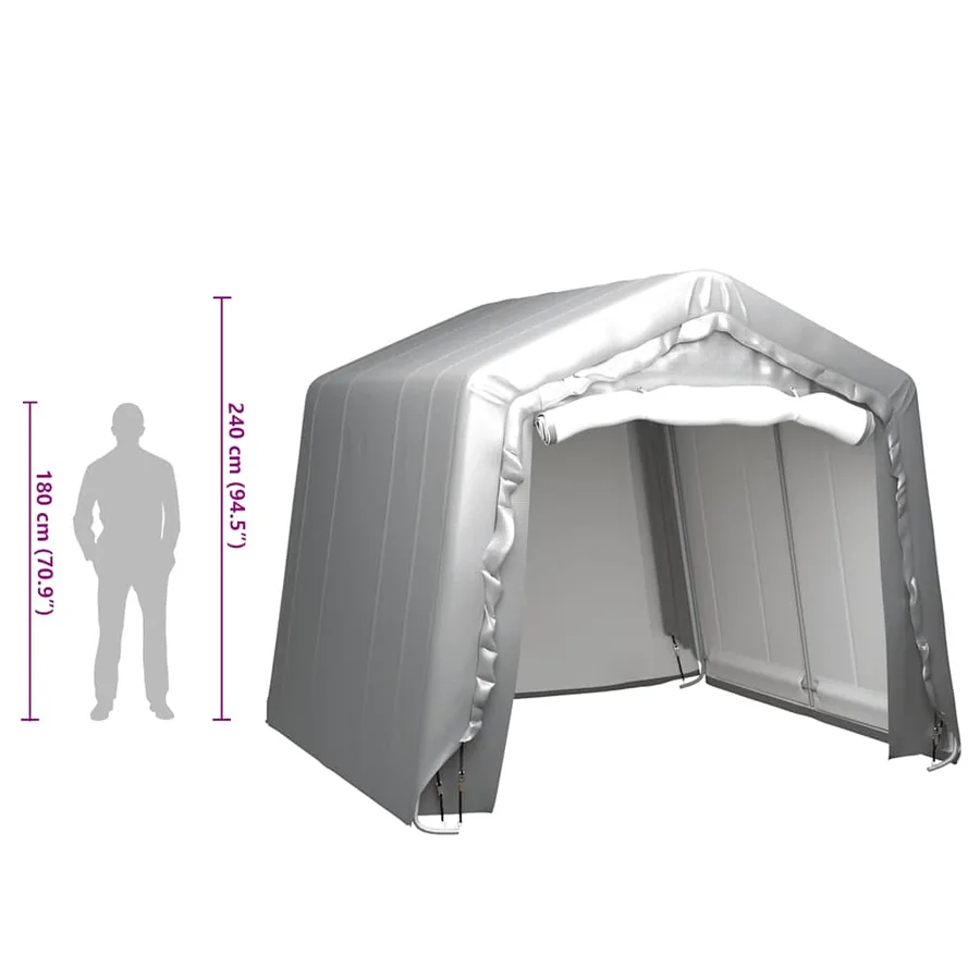 Tente de rangement 300x300 cm Acier Gris - 6