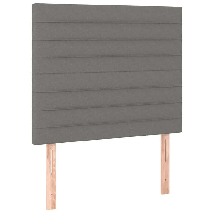 Sommier à lattes de lit avec matelas Gris foncé 100x200cm Tissu - 6