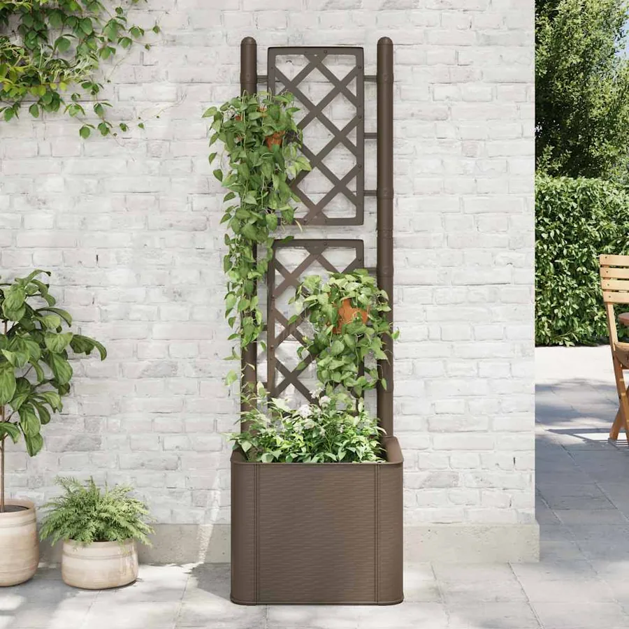 Lit surélevé de jardin et treillis et système d'arrosage Moka