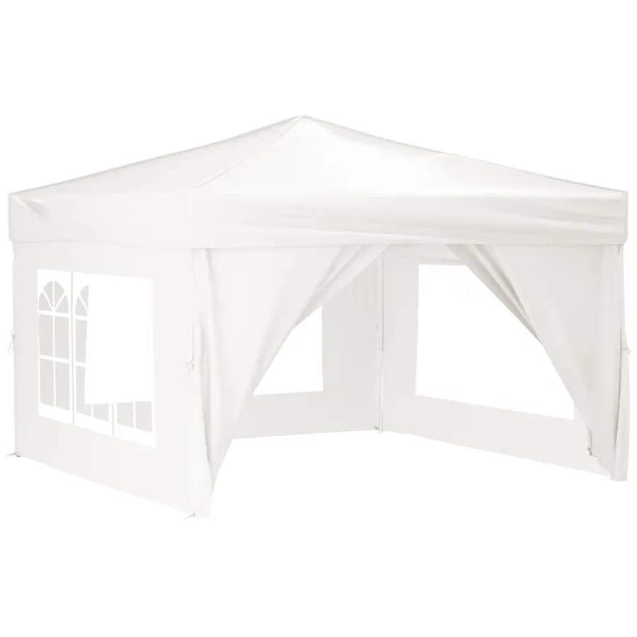 Tente de réception pliable avec parois Blanc 3x3 m - 2
