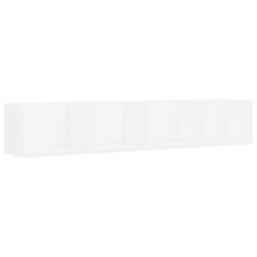 Étagère murale à CD Blanc 100x18x18 cm Bois d'ingénierie - 2