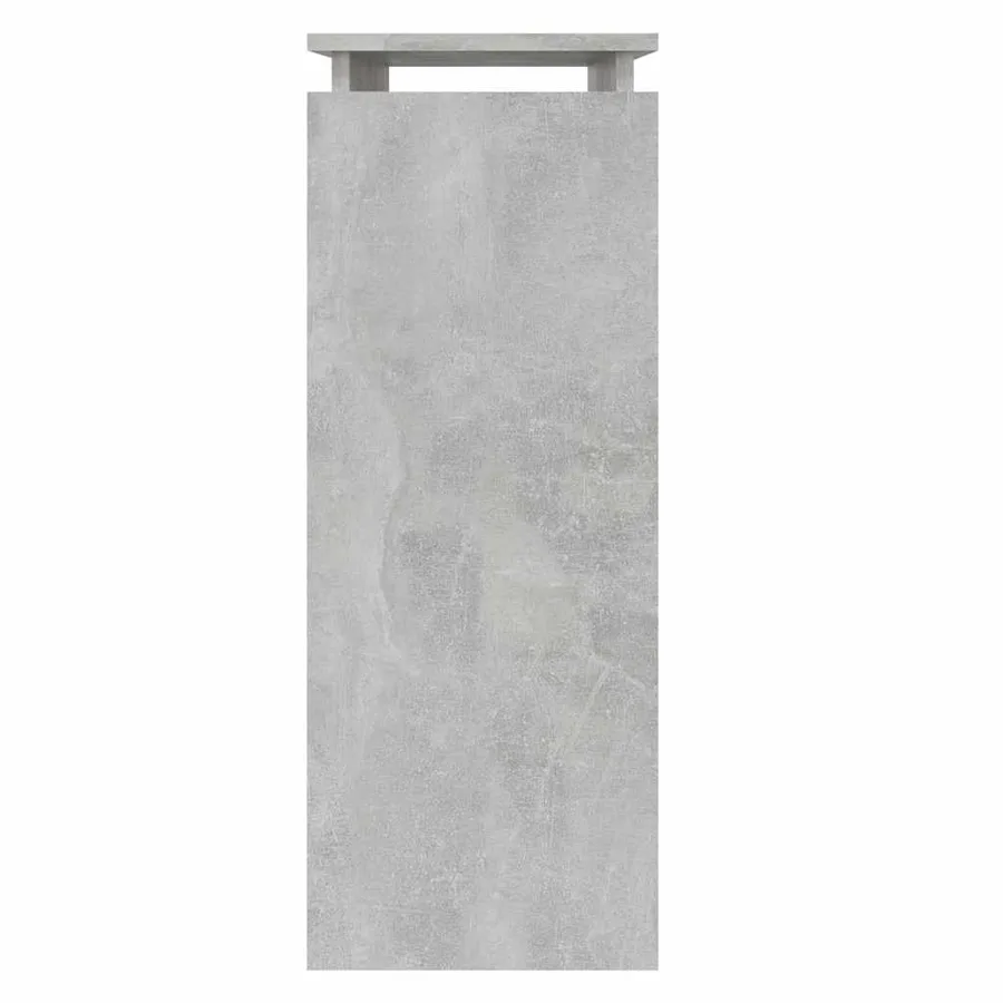 Table console Gris béton 80x30x80 cm Aggloméré - 4