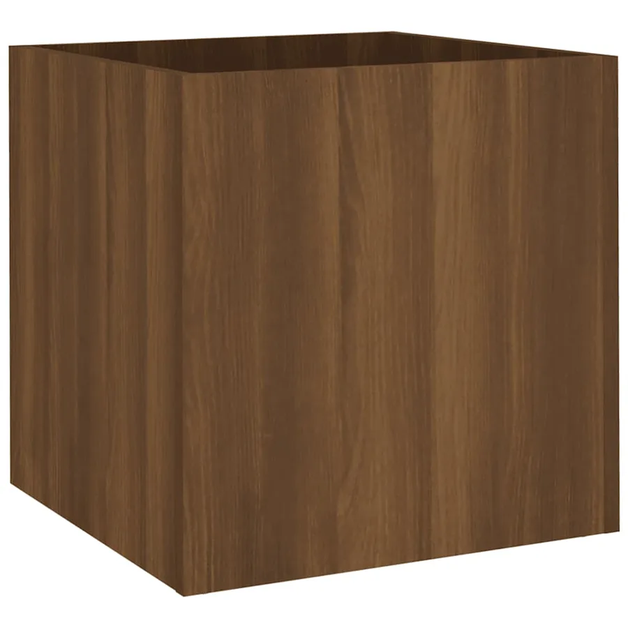 Jardinière Chêne marron 40x40x40 cm Bois d'ingénierie - 2