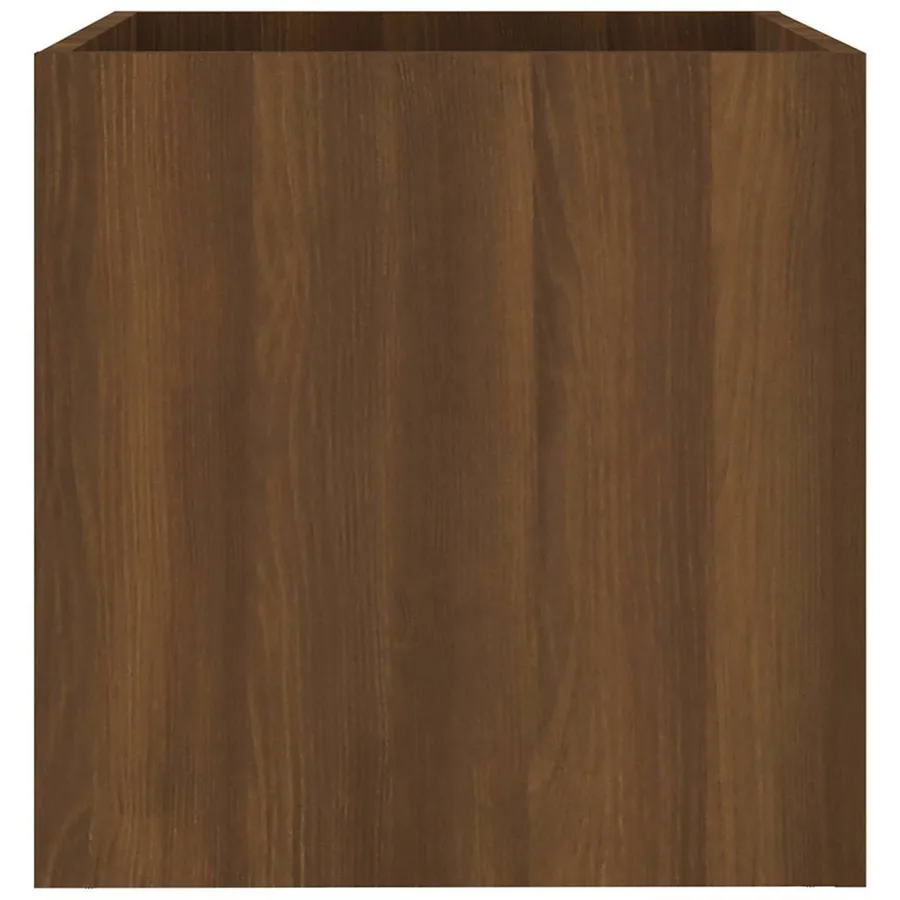 Jardinière Chêne marron 40x40x40 cm Bois d'ingénierie - 5