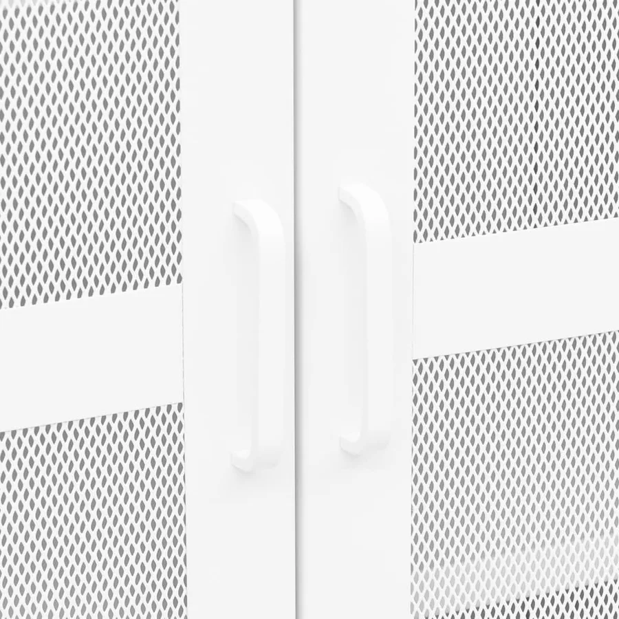 Coffre de rangement industriel Blanc 70x40x115 cm Métal - 7