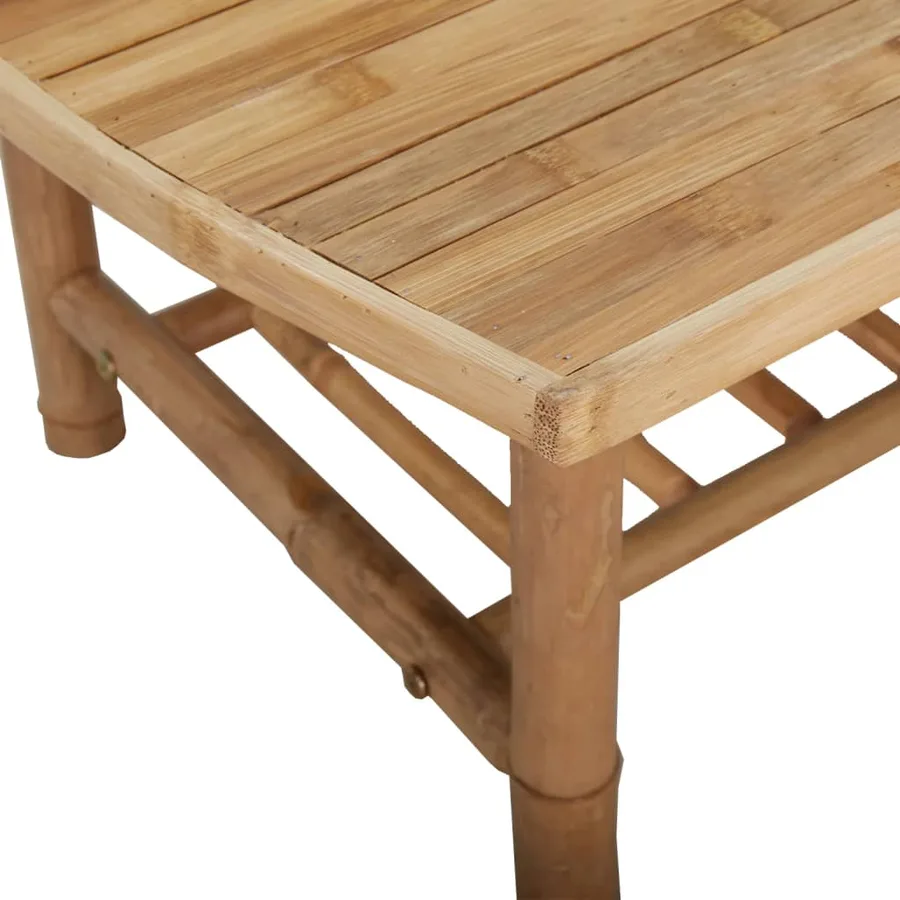 Salon de jardin 2 pcs avec coussins blanc crème bambou - 8