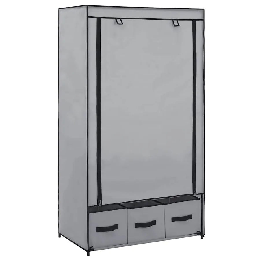 Garde-robe Gris 87 x 49 x 159 cm Tissu