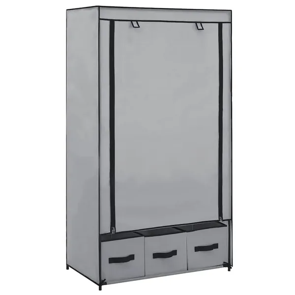 Garde-robe Gris 87 x 49 x 159 cm Tissu