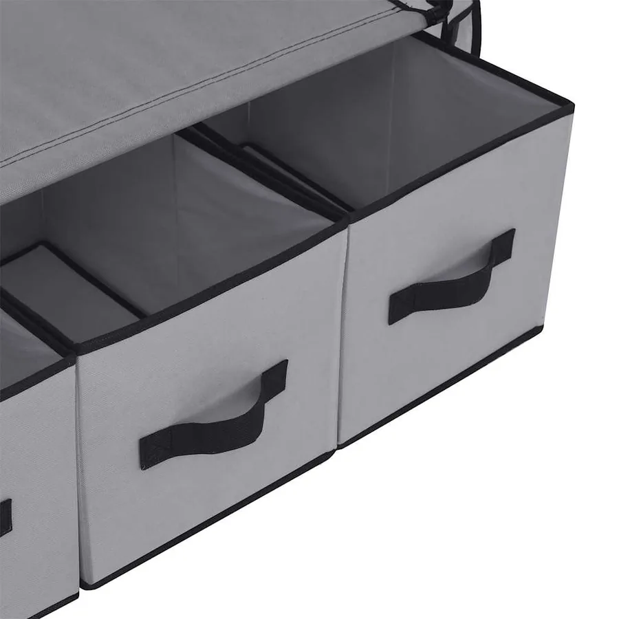 Garde-robe Gris 87 x 49 x 159 cm Tissu - 7