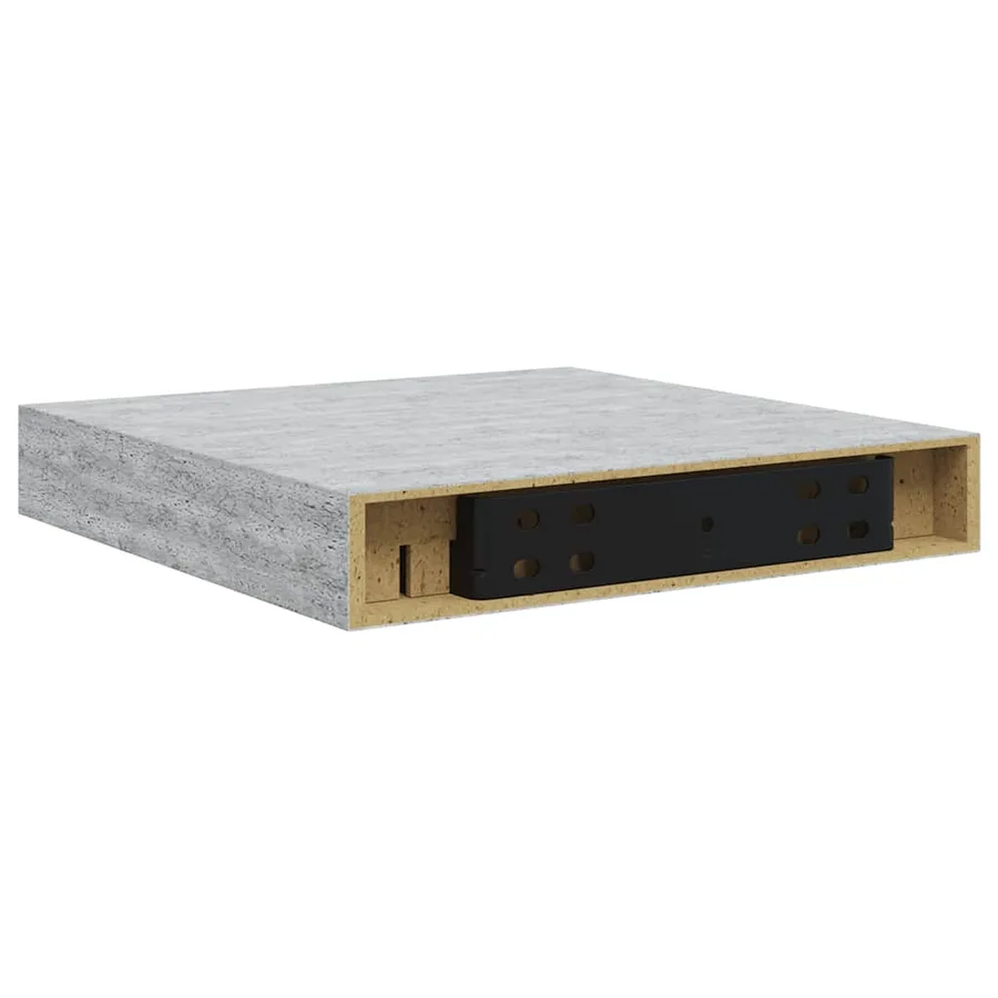 Étagères murales flottantes 4 pcs gris béton 23x23,5x3,8 cm MDF - 9