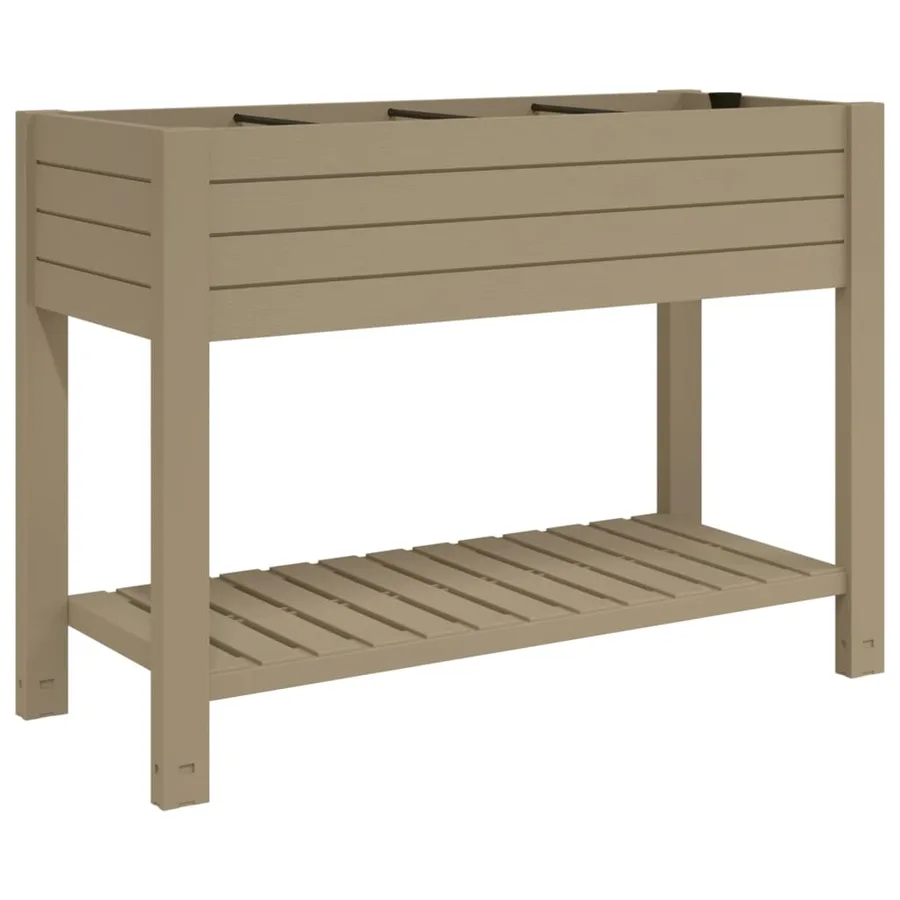 Lit surélevé de jardin marron clair 110x45x79 cm polypropylène - 2