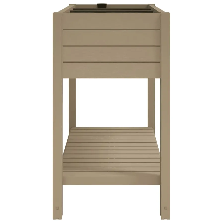 Lit surélevé de jardin marron clair 110x45x79 cm polypropylène - 4