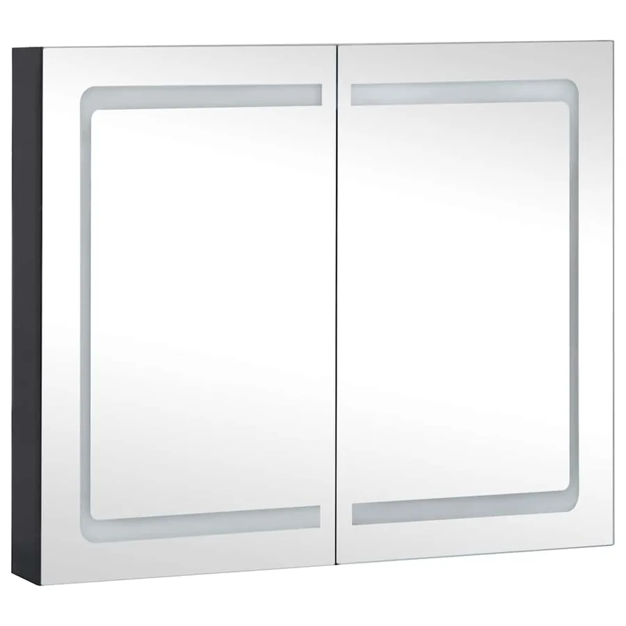 Armoire de salle de bain à miroir LED 80x12,2x68 cm - 3