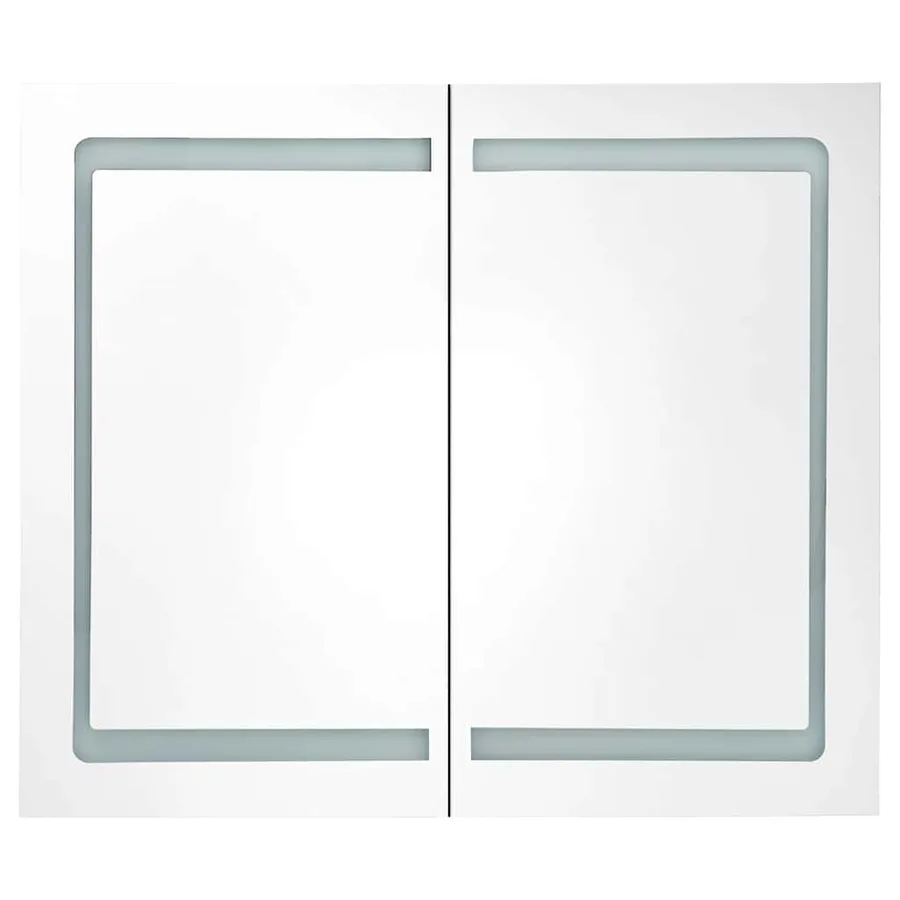 Armoire de salle de bain à miroir LED 80x12,2x68 cm - 4