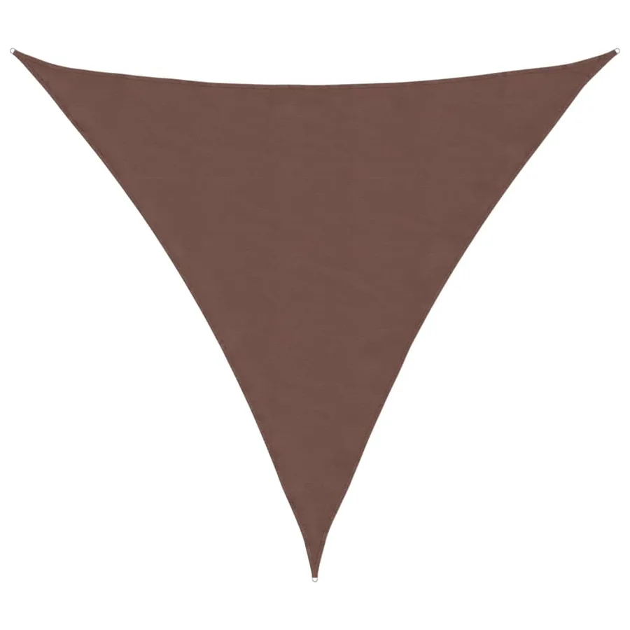Voile de parasol tissu oxford triangulaire 3x3x3 m marron - 2