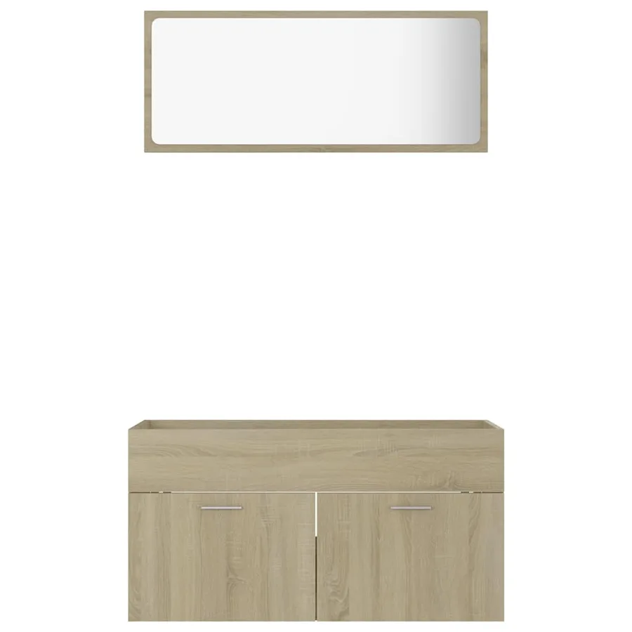 Ensemble de meubles de salle de bain 2 pcs chêne sonoma - 5