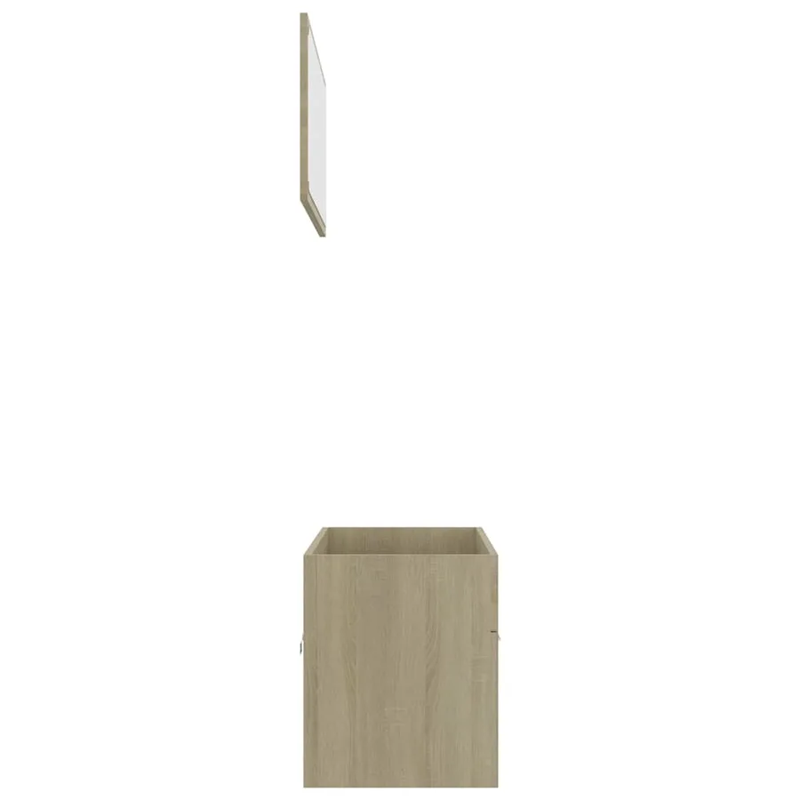 Ensemble de meubles de salle de bain 2 pcs chêne sonoma - 7
