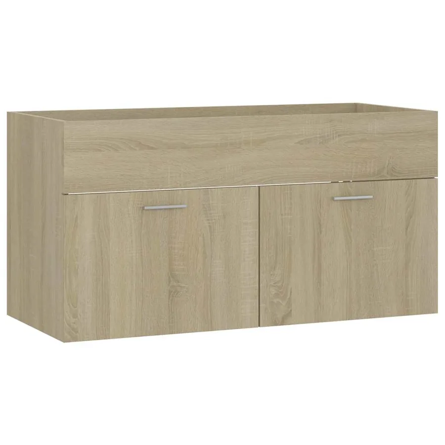 Ensemble de meubles de salle de bain 2 pcs chêne sonoma - 8