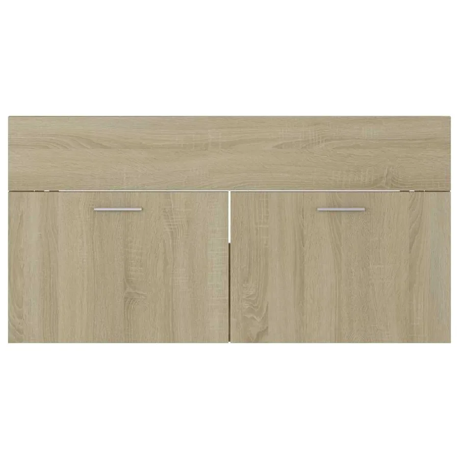Ensemble de meubles de salle de bain 2 pcs chêne sonoma - 9