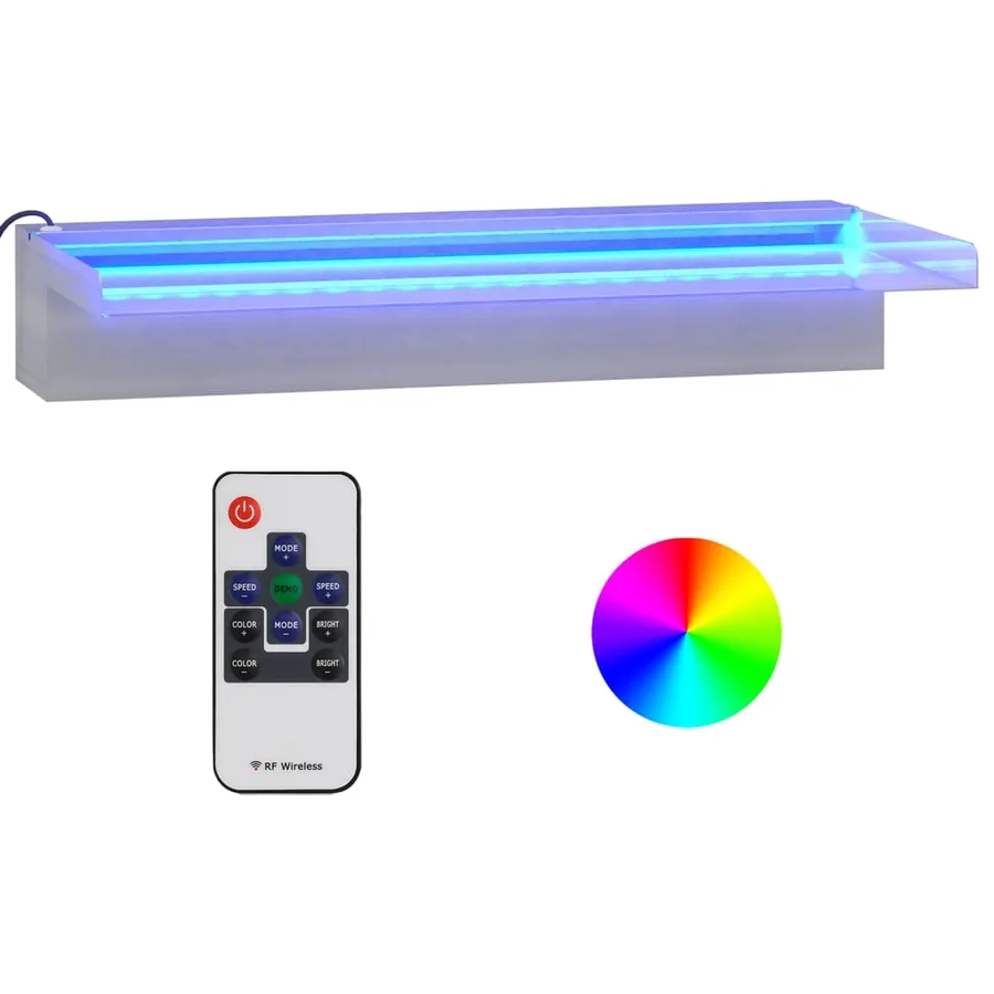 Déversoir pour cascade avec LED RVB Inox 45 cm - 2