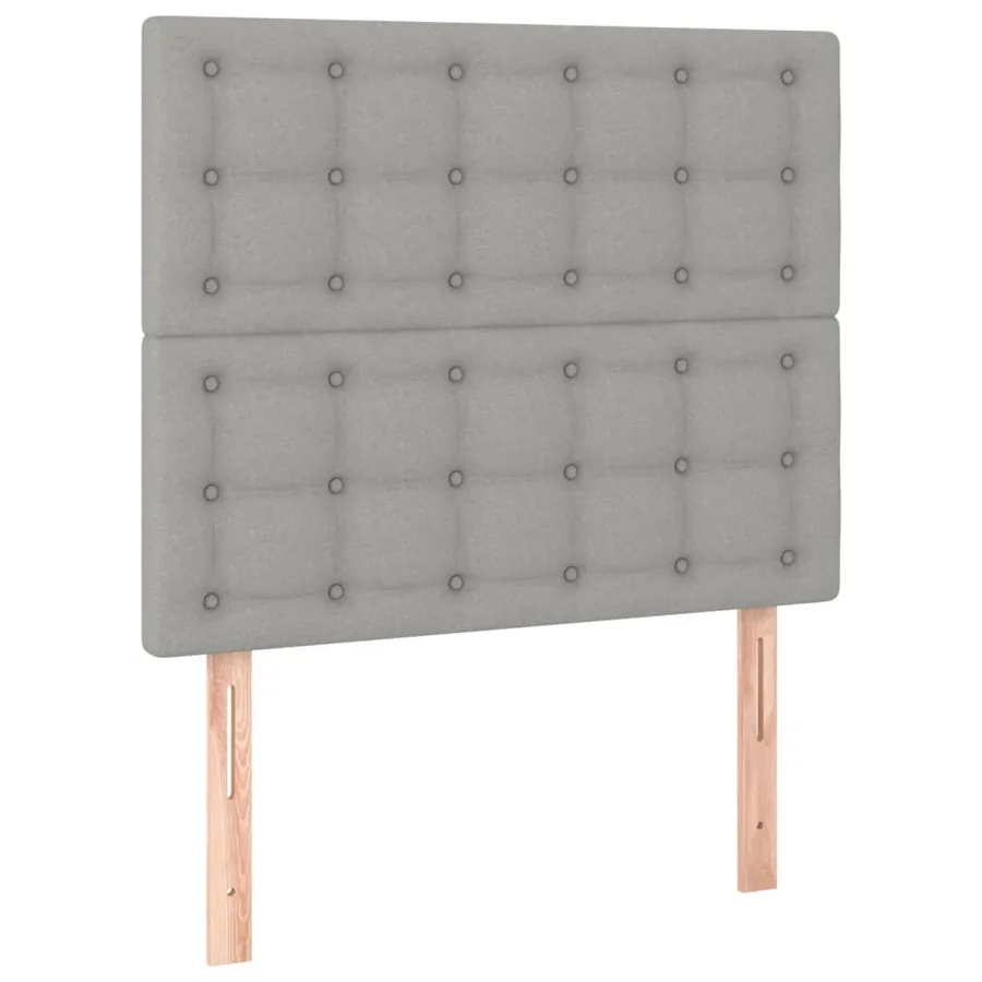 Sommier à lattes de lit et matelas et LED Gris clair 100x200 cm - 7