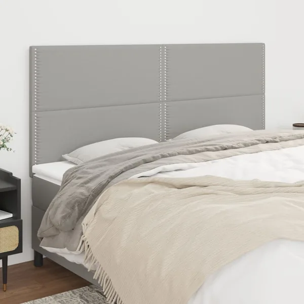 Tête de lit Gris clair 180 x 5 x 118/128 cm Tissu