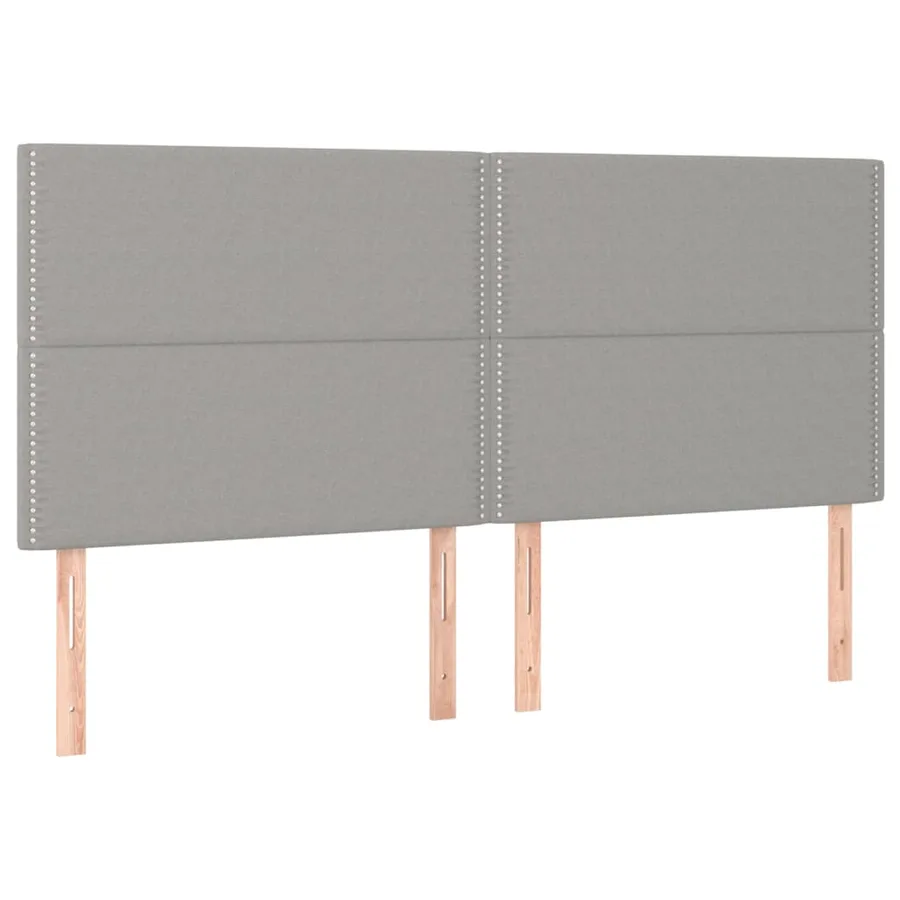Tête de lit Gris clair 180 x 5 x 118/128 cm Tissu - 2