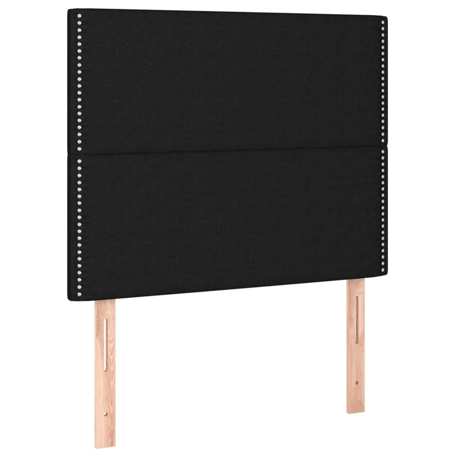 Tête de lit à LED Noir 100x5x118/128 cm Tissu - 4