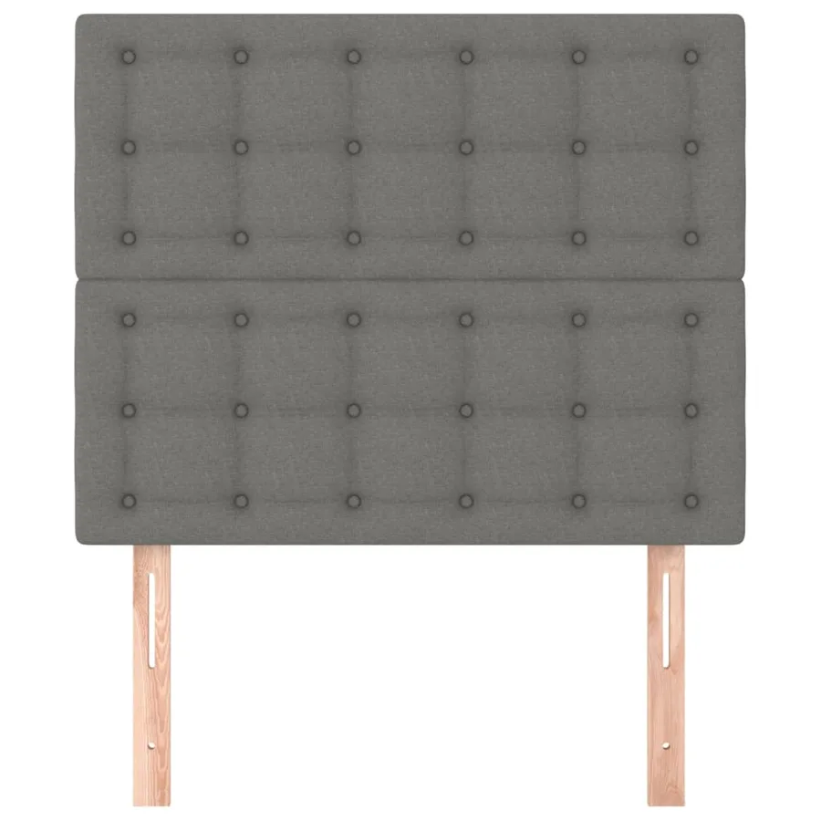 Tête de lit Gris foncé 100x5x118/128 cm Tissu - 3